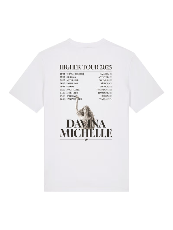 Higher tour 2025 tee white